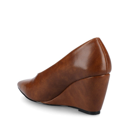 Journee DANIKA DRESS WEDGES - Cognac