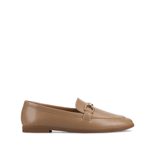 Journee MIZZA LOAFER FLATS IN VEGAN LEATHER - Mocha PU