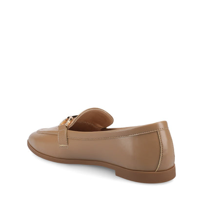 Journee MIZZA LOAFER FLATS IN VEGAN LEATHER - Mocha PU