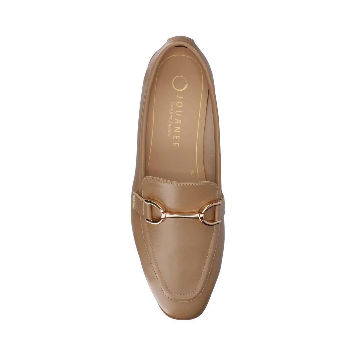 Journee MIZZA LOAFER FLATS IN VEGAN LEATHER - Mocha PU