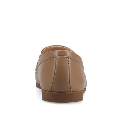 Journee MIZZA LOAFER FLATS IN VEGAN LEATHER - Mocha PU
