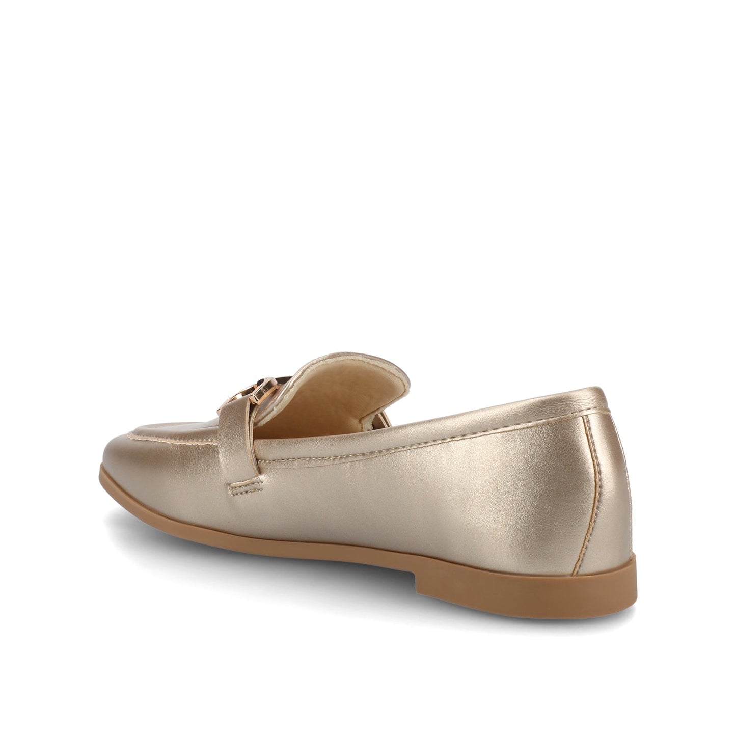 Journee MIZZA LOAFER FLATS IN VEGAN LEATHER - Champagne PU