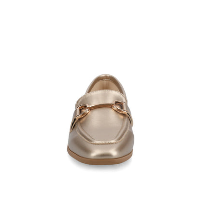 Journee MIZZA LOAFER FLATS IN VEGAN LEATHER - Champagne PU