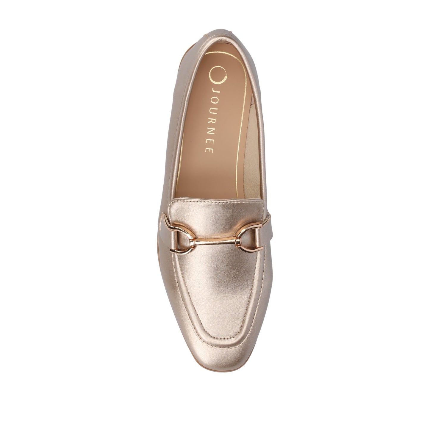 Journee MIZZA LOAFER FLATS IN VEGAN LEATHER - Champagne PU