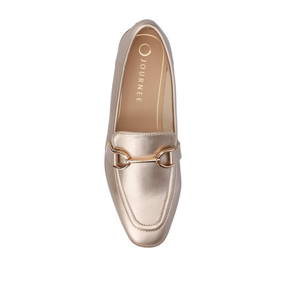 Journee MIZZA LOAFER FLATS IN VEGAN LEATHER - Champagne PU
