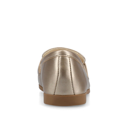 Journee MIZZA LOAFER FLATS IN VEGAN LEATHER - Champagne PU