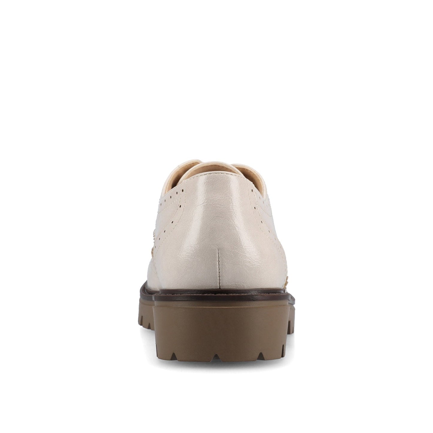 Journee CLAUDIYA OXFORD LOAFER IN VEGAN LEATHER - Bone Patent