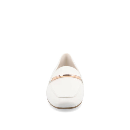 Journee WRENN LOAFER FLATS IN PRINT - White Lizard