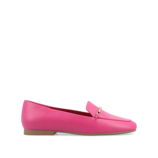 Journee WRENN LOAFER FLATS IN VEGAN LEATHER - Fuchsia PU