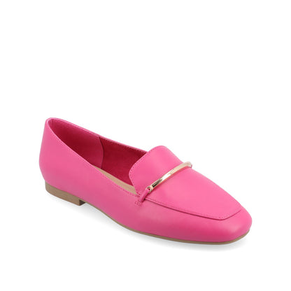 Journee WRENN LOAFER FLATS IN VEGAN LEATHER - Fuchsia PU