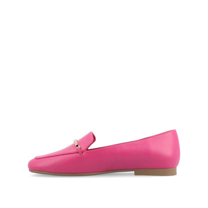 Journee WRENN LOAFER FLATS IN VEGAN LEATHER - Fuchsia PU