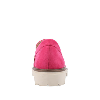 Journee KENLY LOAFER FLATS IN FAUX SUEDE - Pink Faux Suede