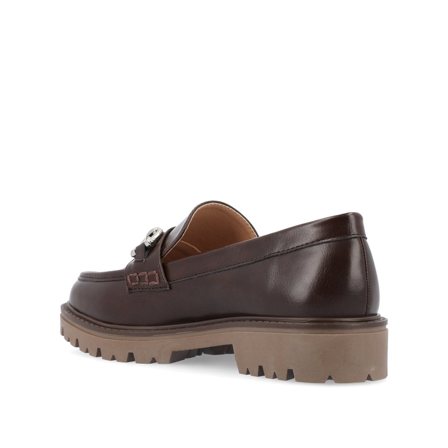 Journee JESSAMEY HORSE BIT LOAFER FLATS - Brown Vegan Leather