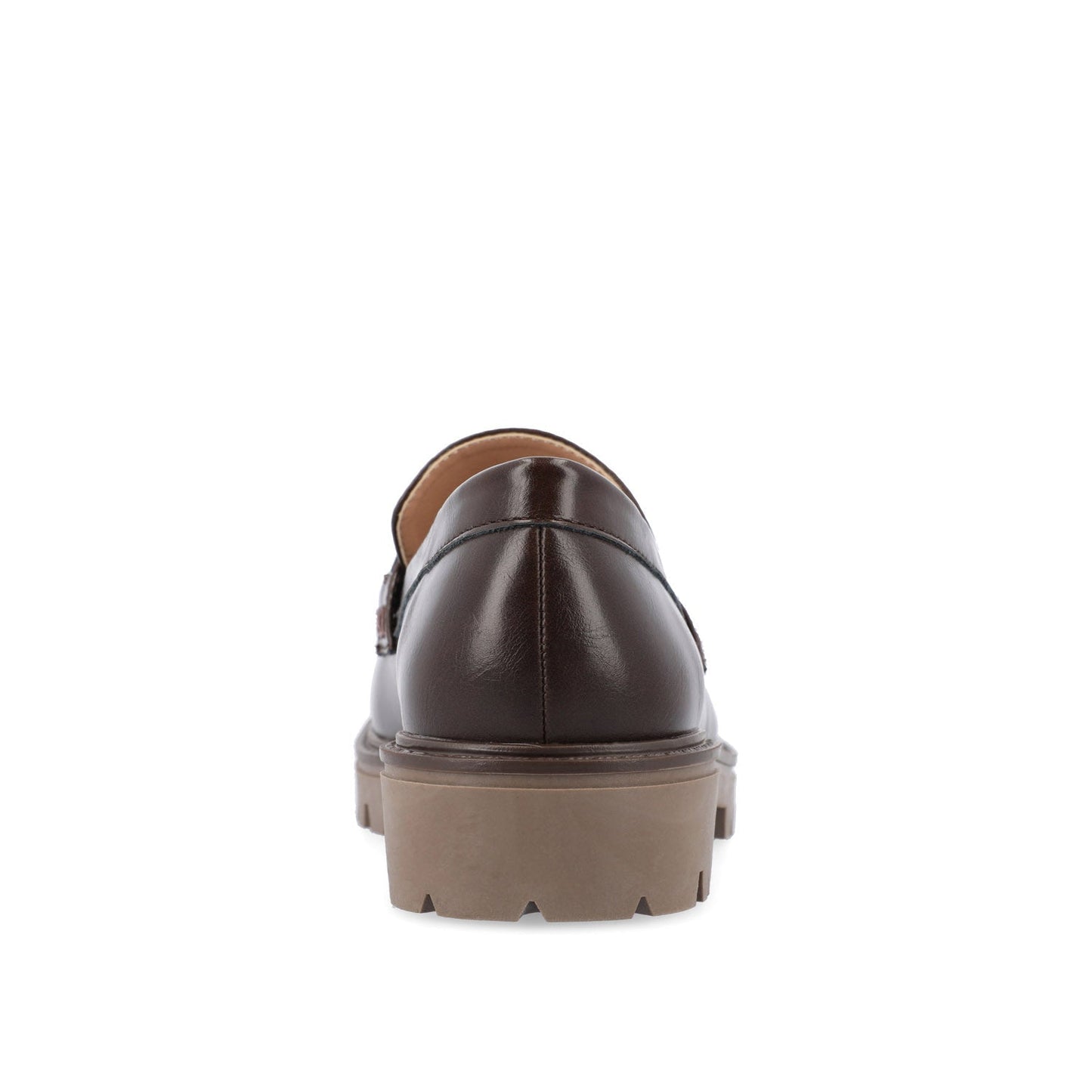 Journee JESSAMEY HORSE BIT LOAFER FLATS - Brown Vegan Leather