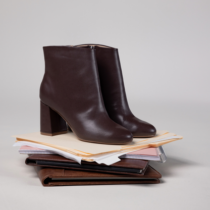 Journee KIT DRESS BOOTIES - Chocolate
