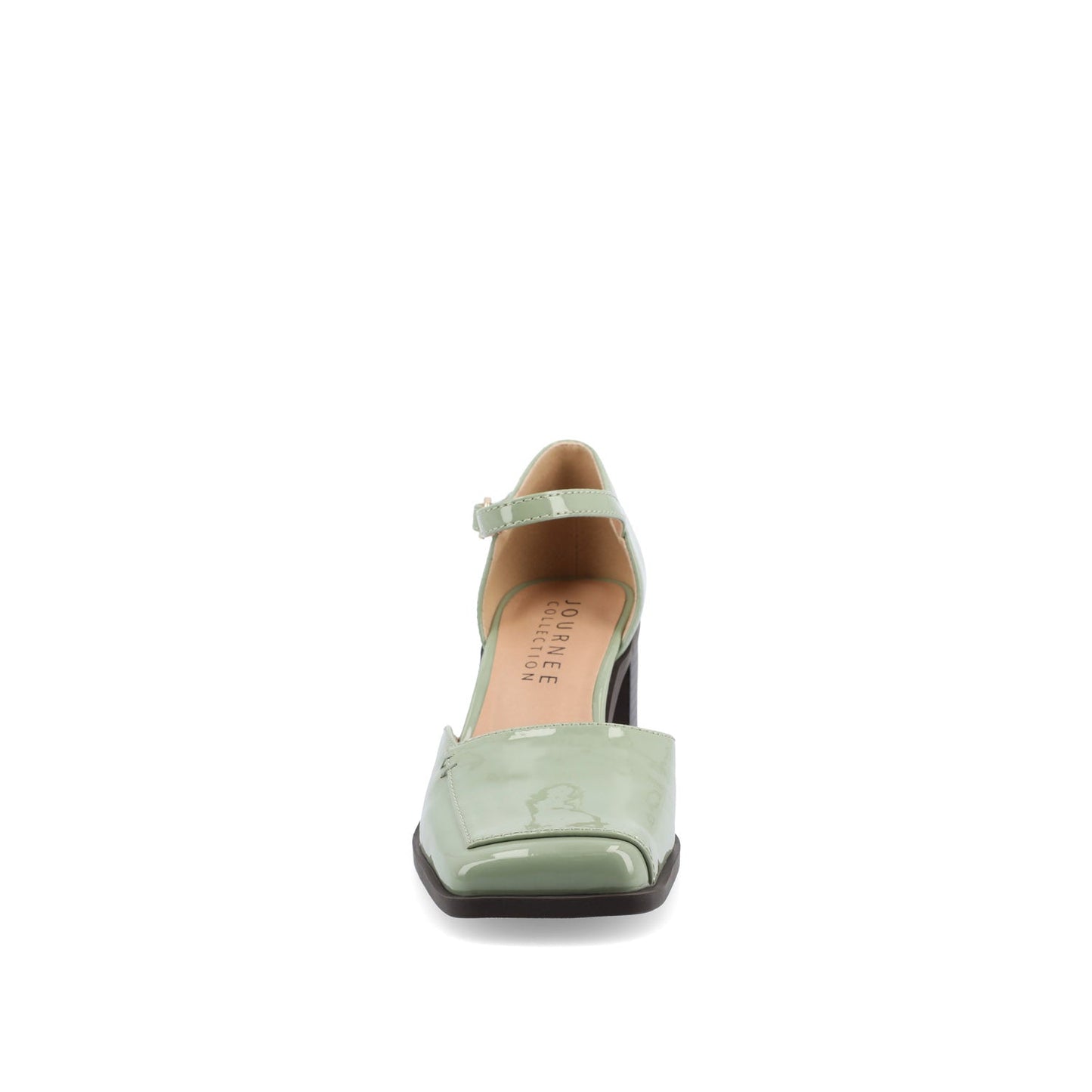 Journee EVANGELINE BLOCK D'ORSAY HEELS IN PATENT - Patent Green