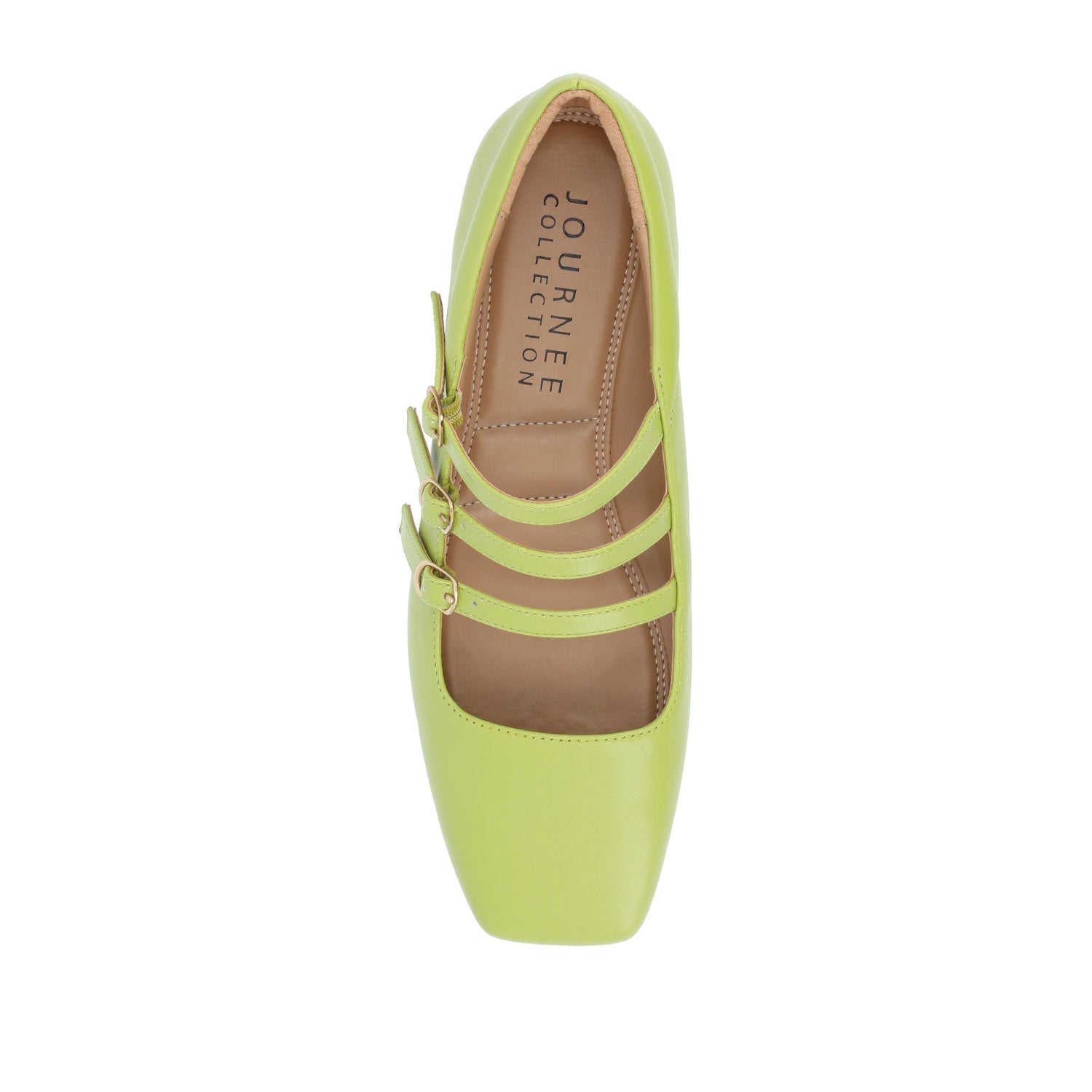 Journee DARLIN BALLET FLATS IN VEGAN LEATHER - Green PU