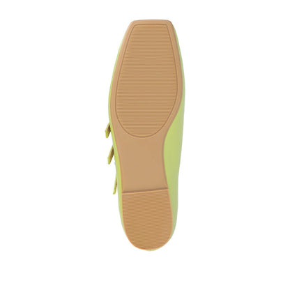 Journee DARLIN BALLET FLATS IN VEGAN LEATHER - Green PU