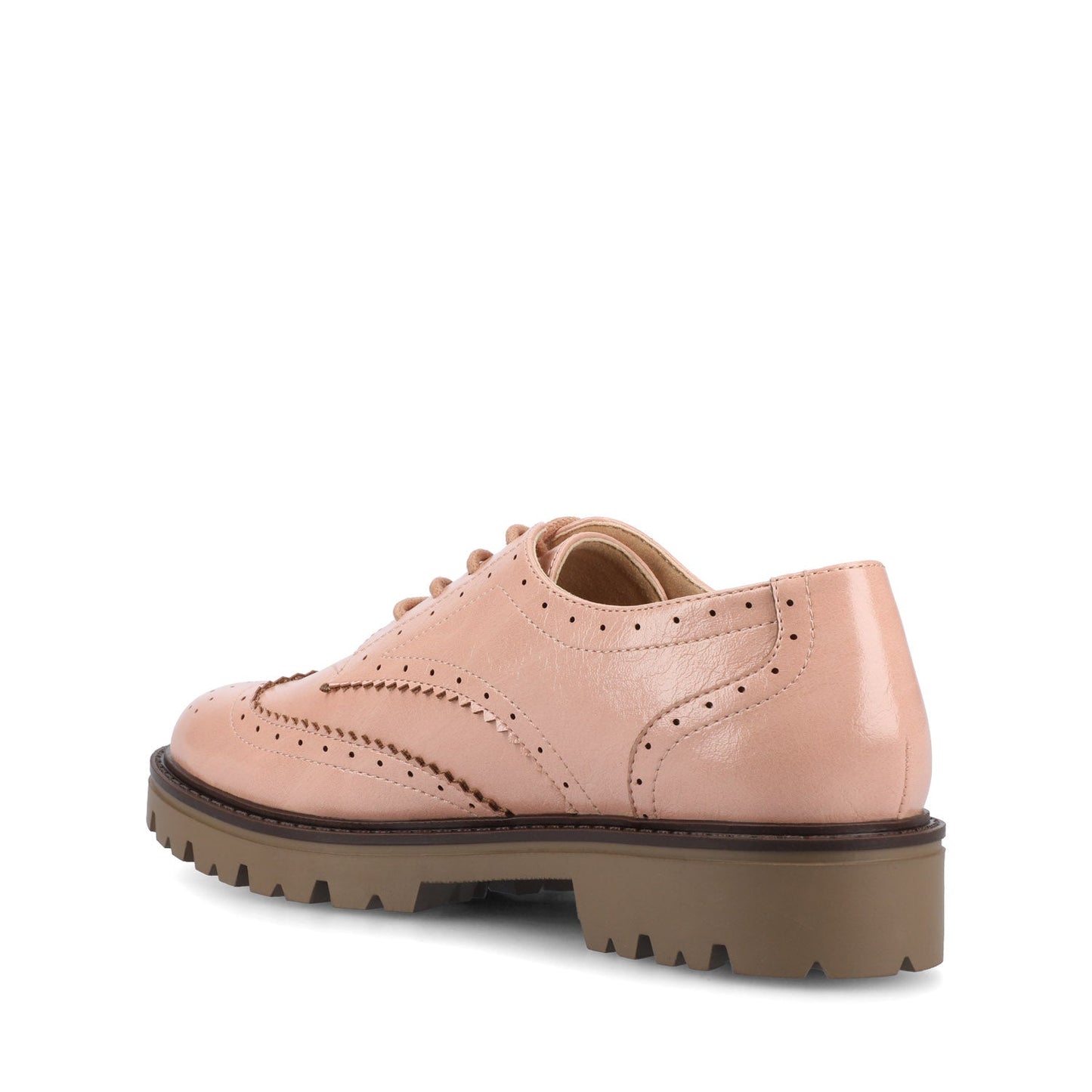 Journee CLAUDIYA OXFORD LOAFER IN VEGAN LEATHER - Blush Patent
