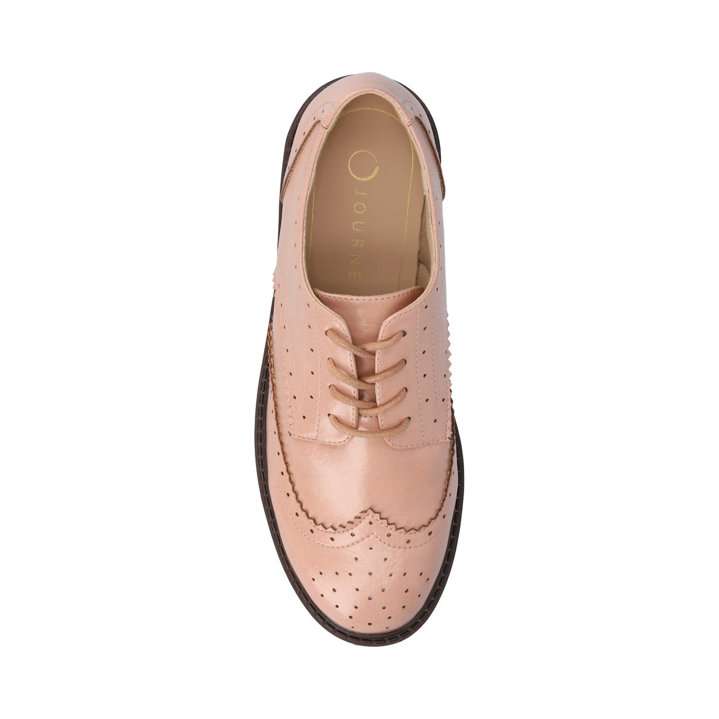 Journee CLAUDIYA OXFORD LOAFER IN VEGAN LEATHER - Blush Patent