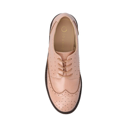 Journee CLAUDIYA OXFORD LOAFER IN VEGAN LEATHER - Blush Patent