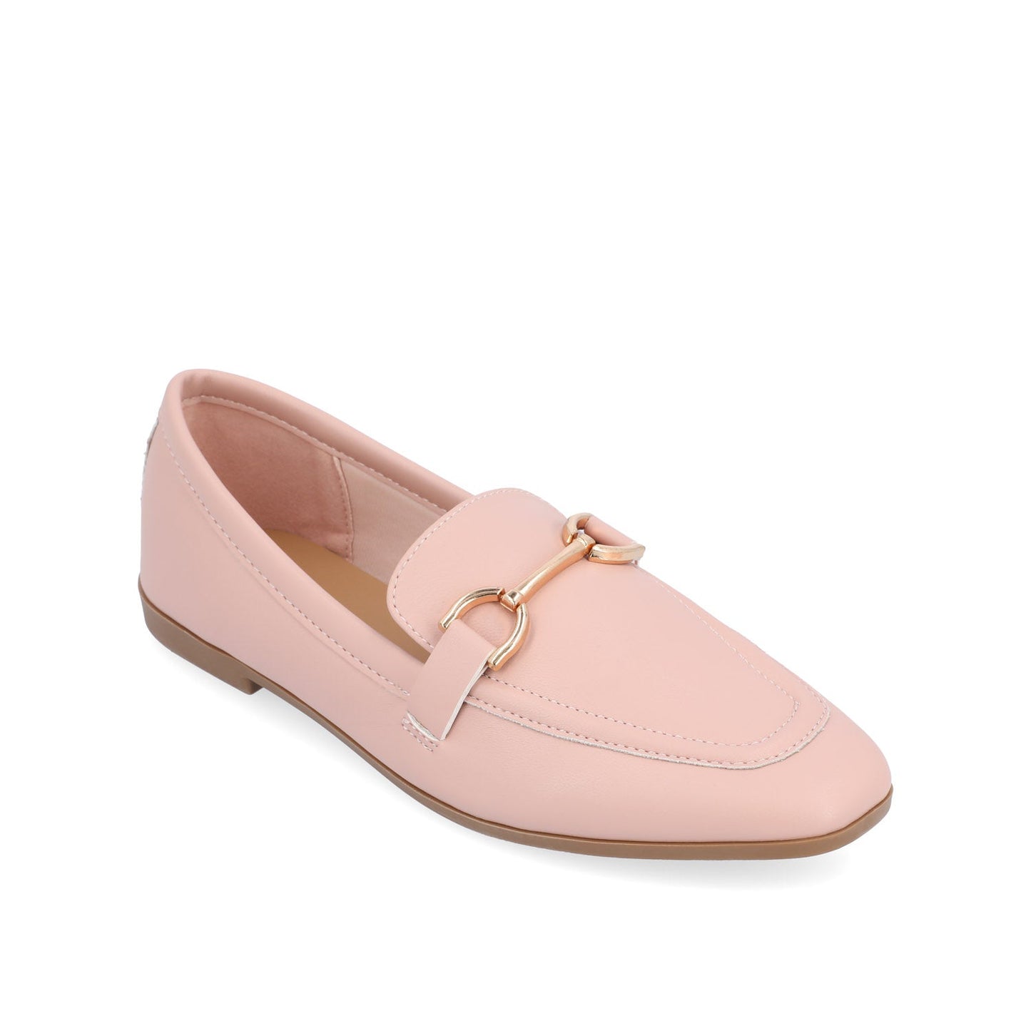 Journee MIZZA LOAFER FLATS IN VEGAN LEATHER - Pink PU