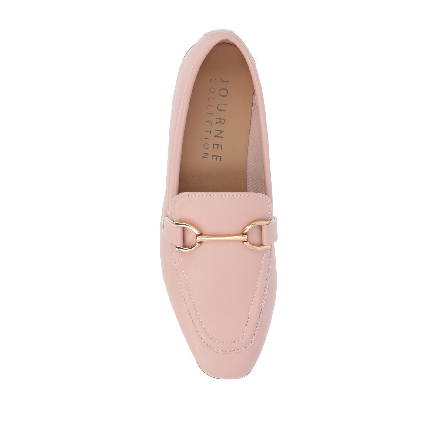 Journee MIZZA LOAFER FLATS IN VEGAN LEATHER - Pink PU