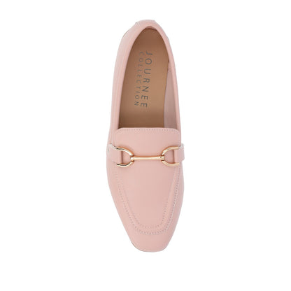Journee MIZZA LOAFER FLATS IN VEGAN LEATHER - Pink PU