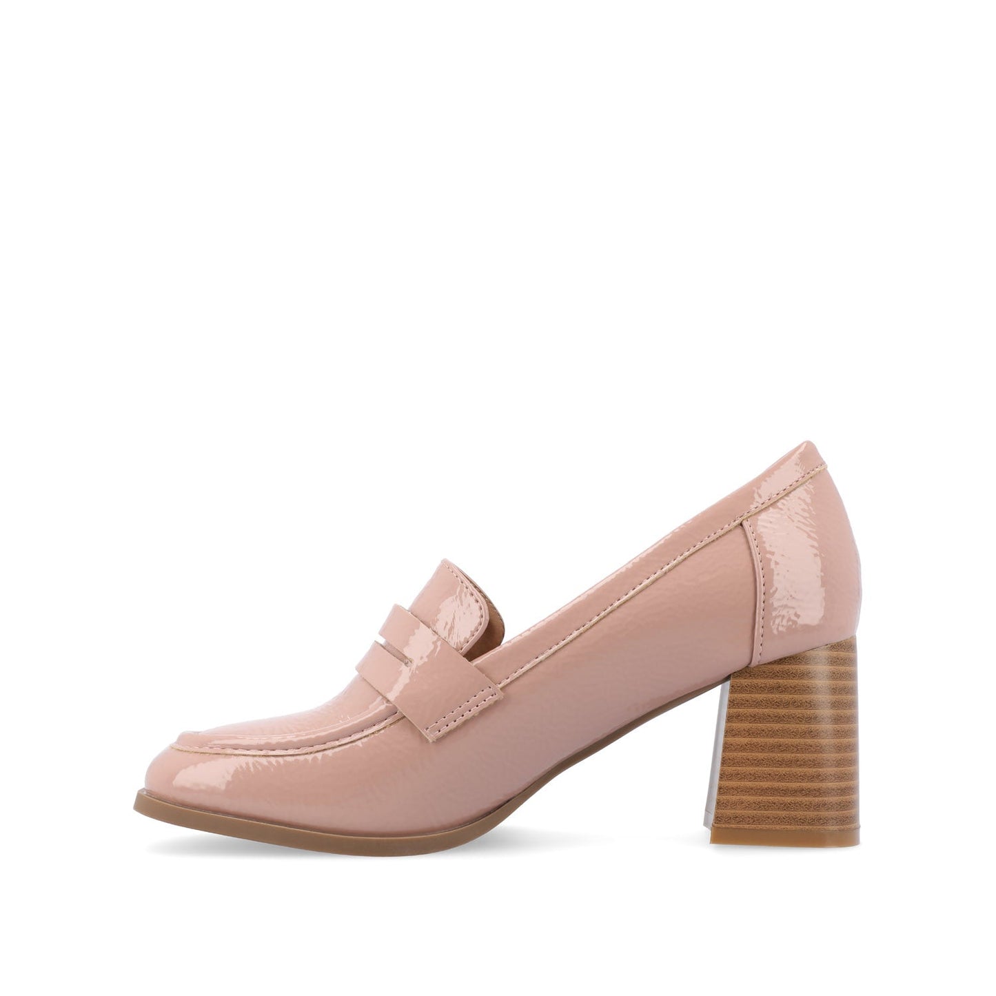 Journee MALLEAH BLOCK HEEL LOAFERS - Patent Pink