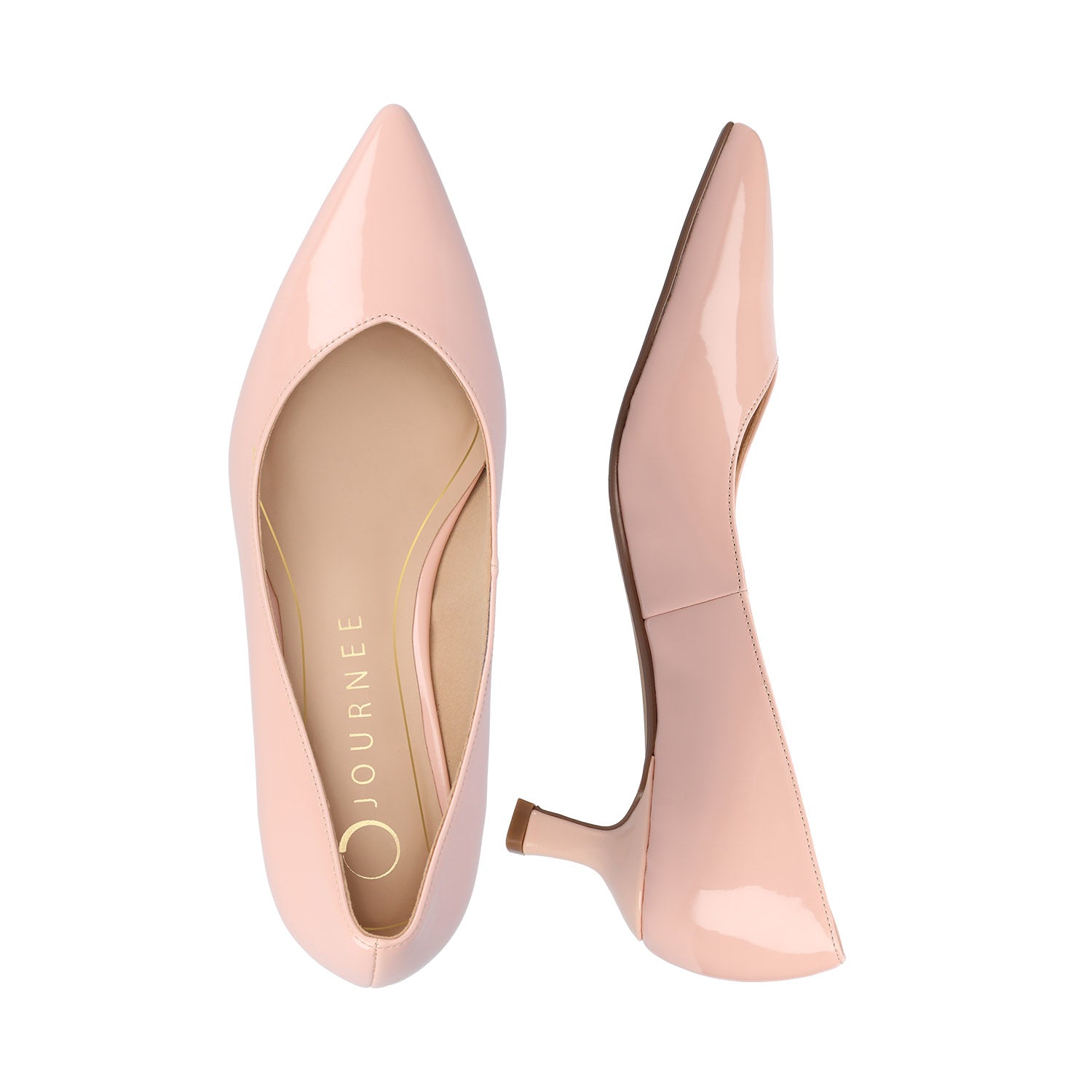 Journee PAMMIE KITTEN HEELS IN PATENT - Pink Patent