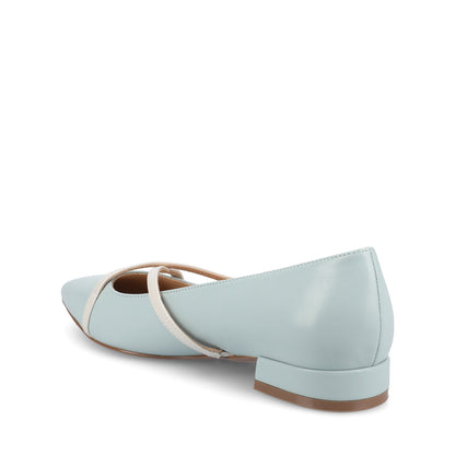 Journee CAMBY DRESS FLAT IN VEGAN LEATHER - Blue PU