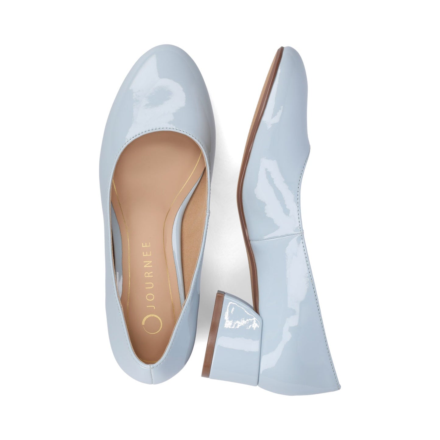 Journee SAAR II LOW PUMP HEELS IN PATENT - Blue Patent
