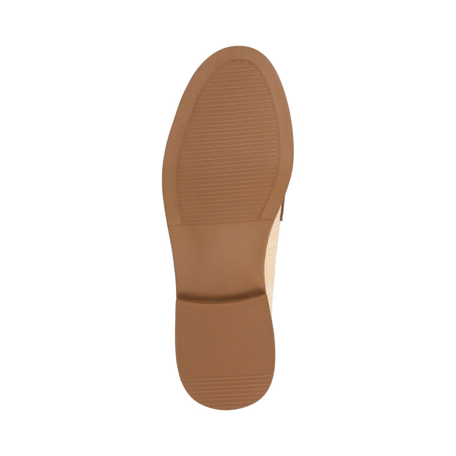 Journee BROOKS PENNY LOAFER - Cognac/Natural Raffia
