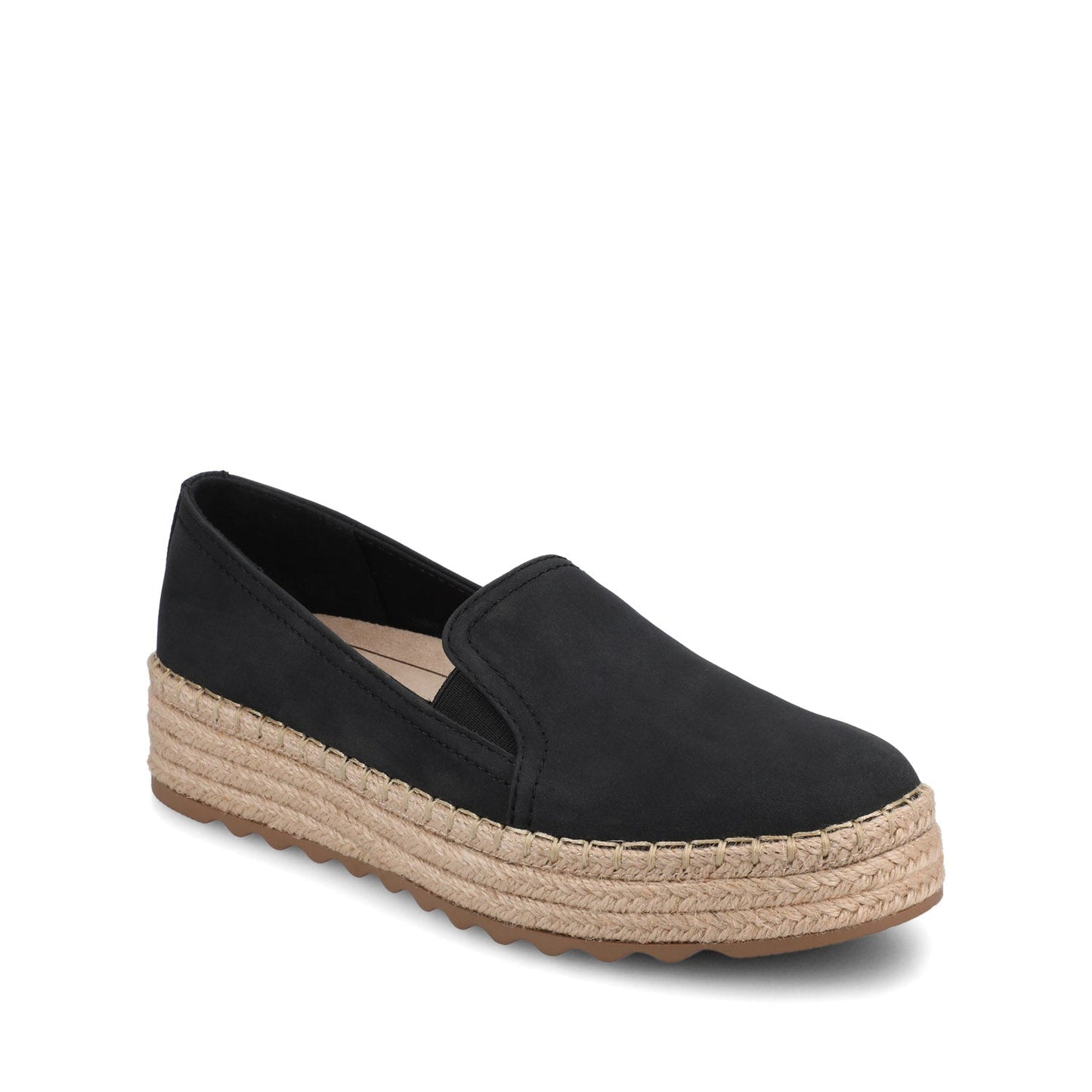 Journee CATALINA SLIP ON ESPADRILLES - Black Nubuck