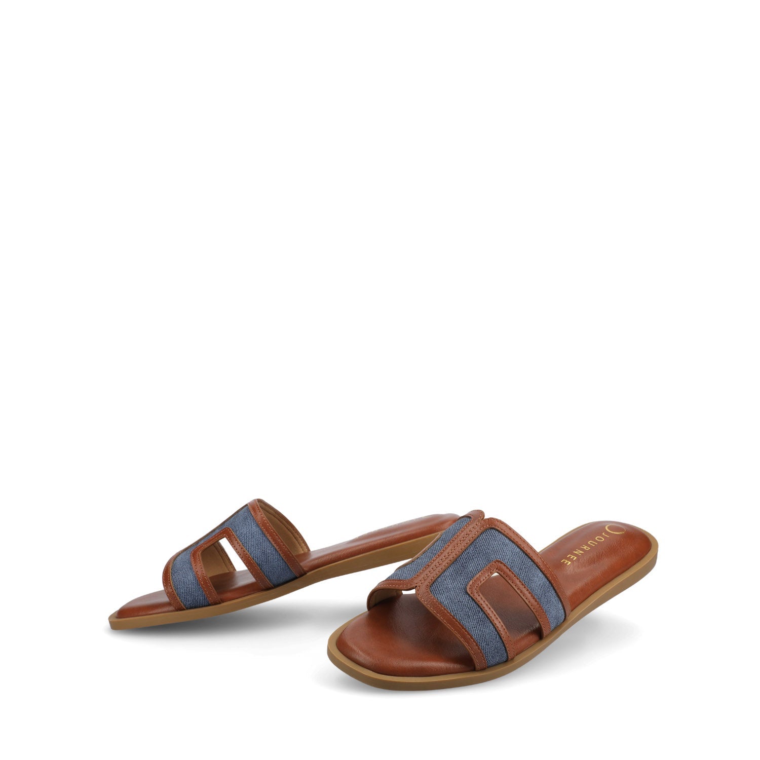 Journee PRIMAH FLAT SANDALS - Denim