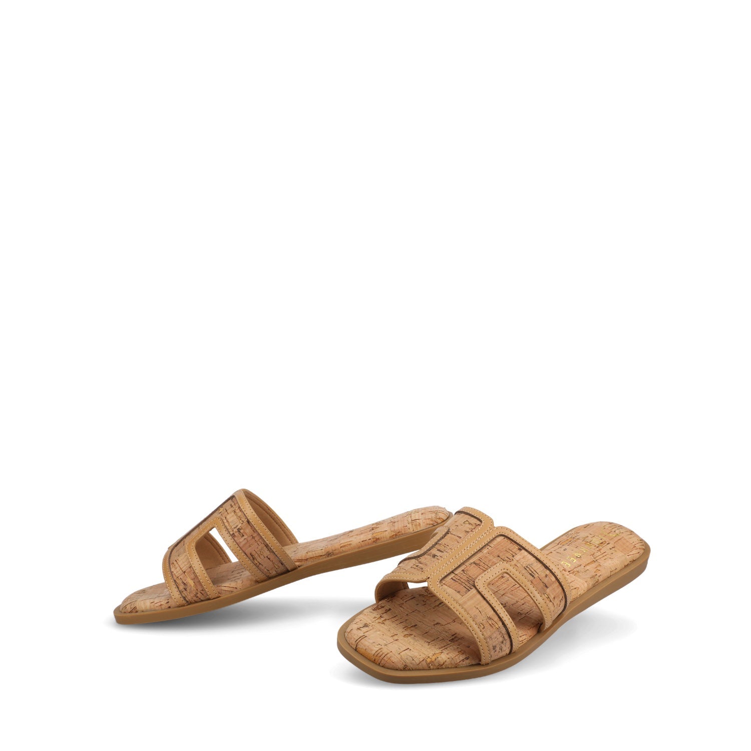 Journee PRIMAH FLAT SANDALS - Cork