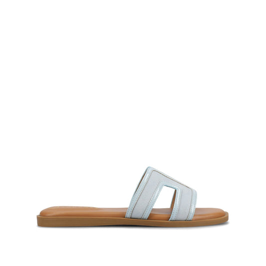 Journee PRIMAH FLAT SANDALS - Light Blue