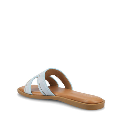 Journee PRIMAH FLAT SANDALS - Light Blue
