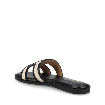 Journee PRIMAH FLAT SANDALS - Bone