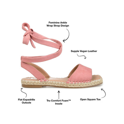 Journee EMELIE ESPADRILLE SANDALS IN WIDE - Rose