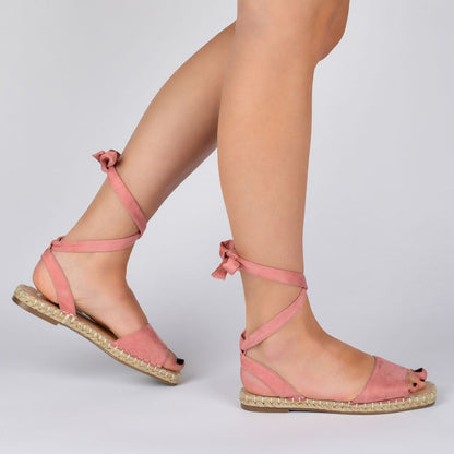 Journee EMELIE ESPADRILLE SANDALS IN WIDE - Rose