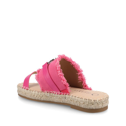 Journee KEELEE ESPADRILLE SANDALS - Hot Pink