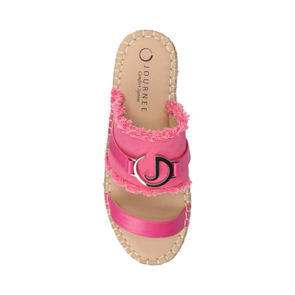 Journee KEELEE ESPADRILLE SANDALS - Hot Pink
