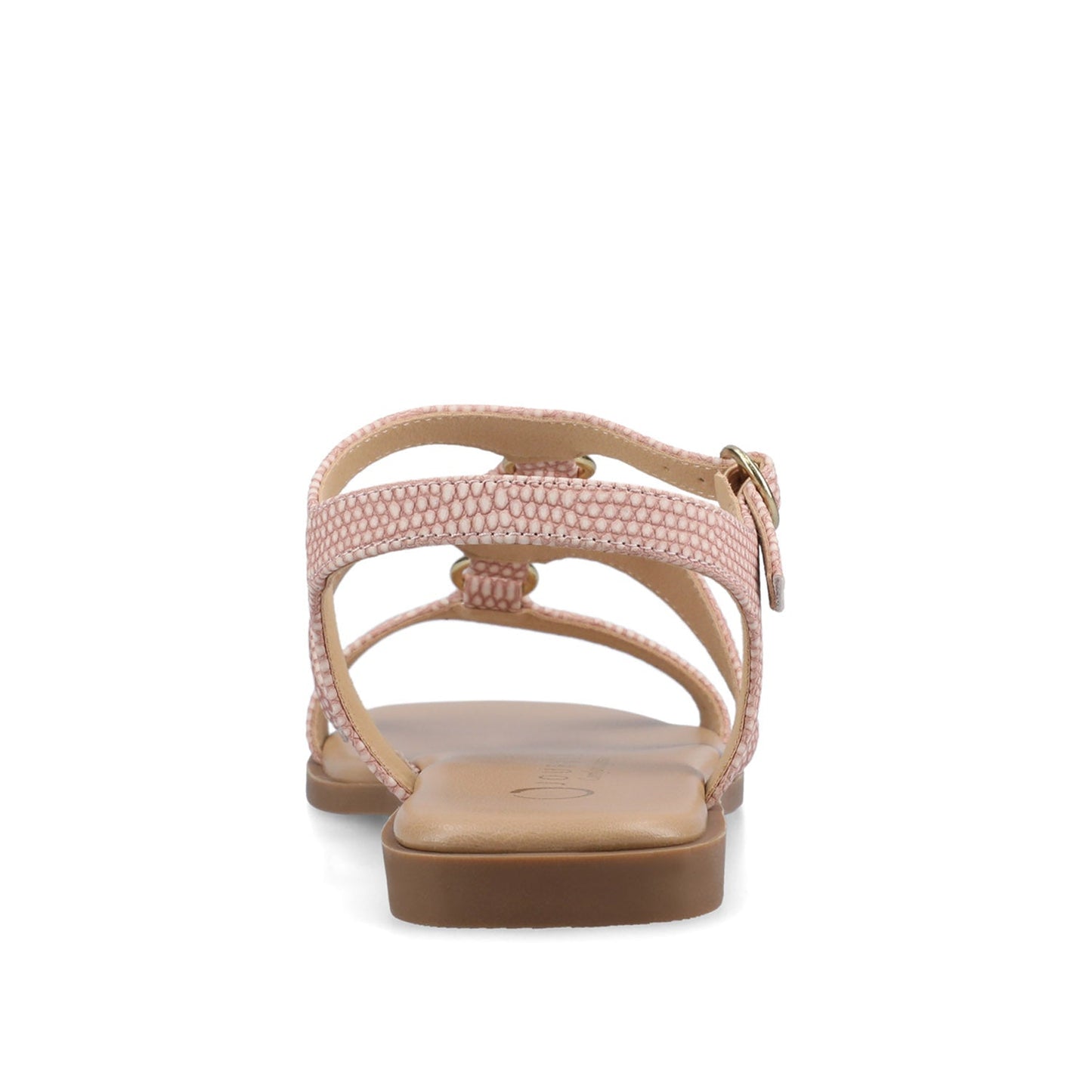 Journee BRILEY ANKLE STRAP SANDALS - Pink Lizard