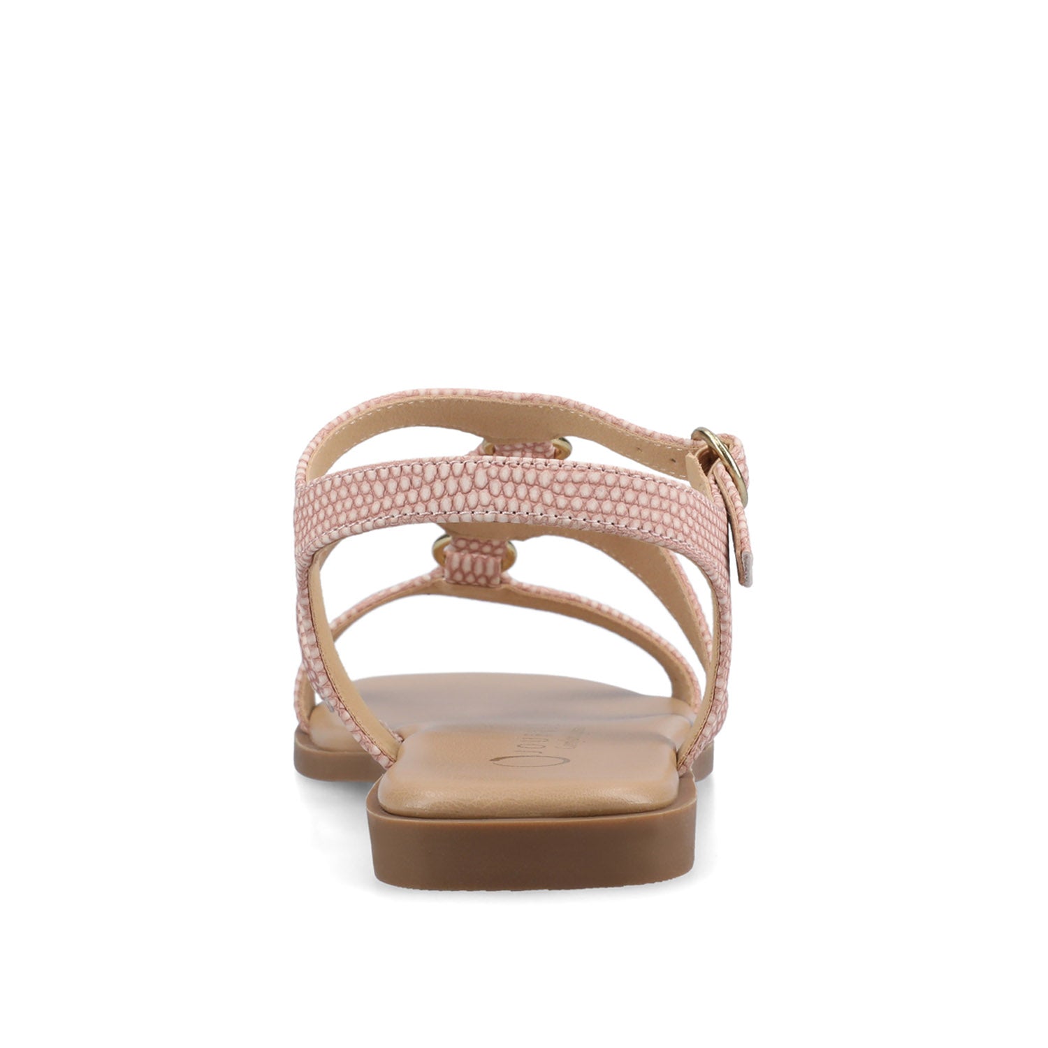 Journee BRILEY ANKLE STRAP SANDALS - Pink Lizard