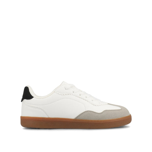 Journee LUMMIE CASUAL LACE UP SNEAKERS - White PU