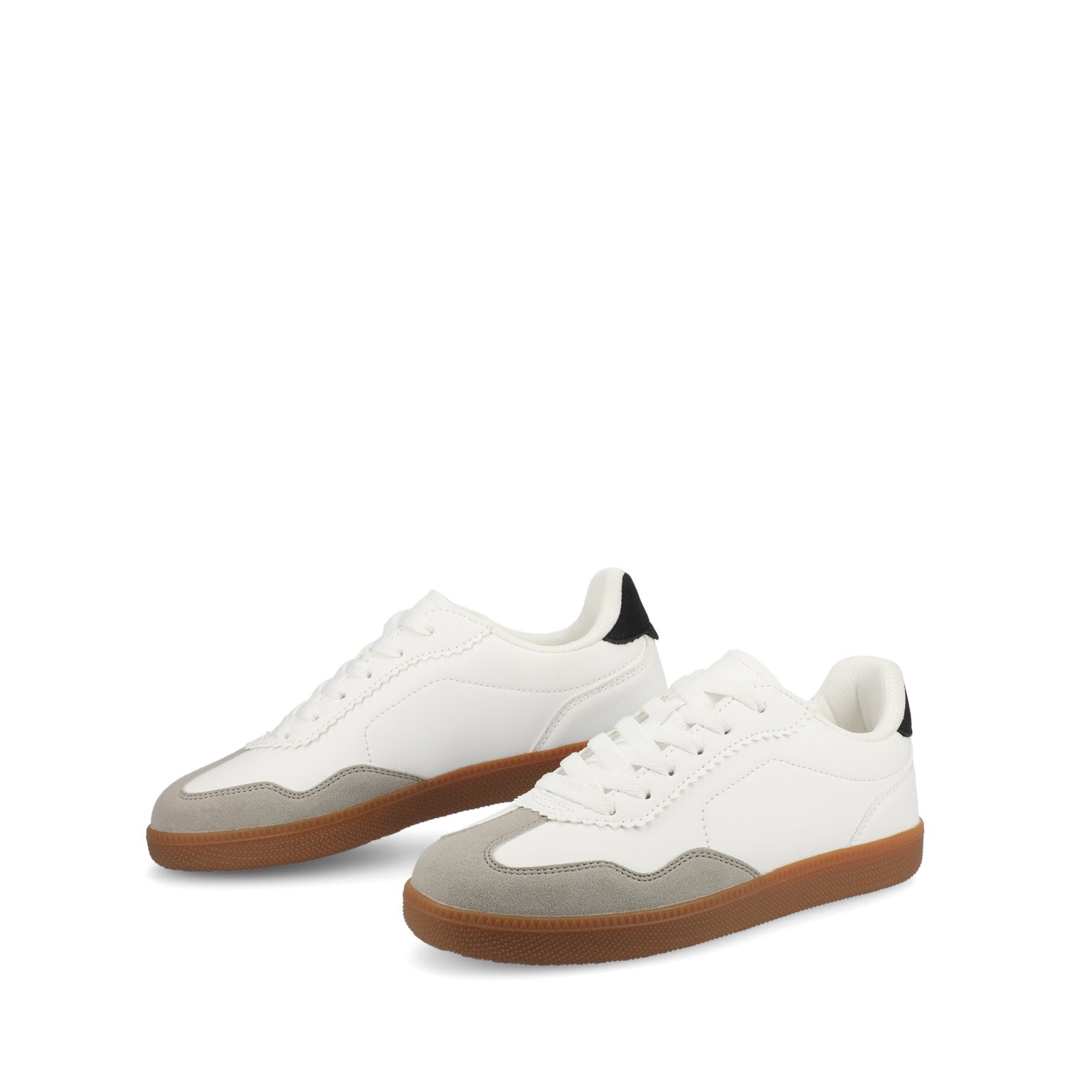 Journee LUMMIE CASUAL LACE UP SNEAKERS - White PU