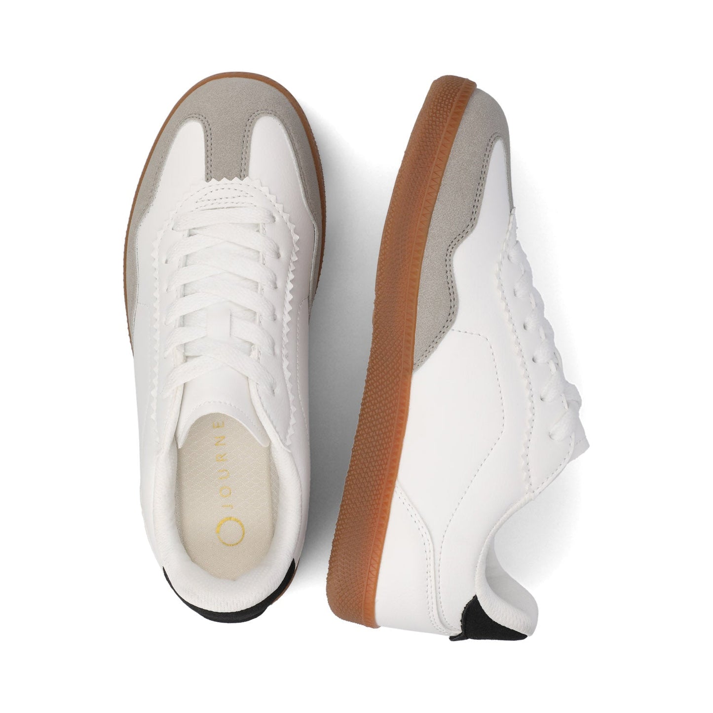 Journee LUMMIE CASUAL LACE UP SNEAKERS - White PU