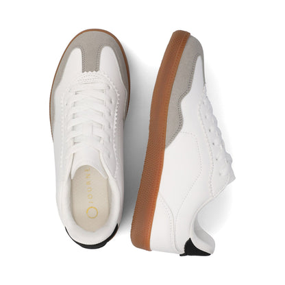 Journee LUMMIE CASUAL LACE UP SNEAKERS - White PU