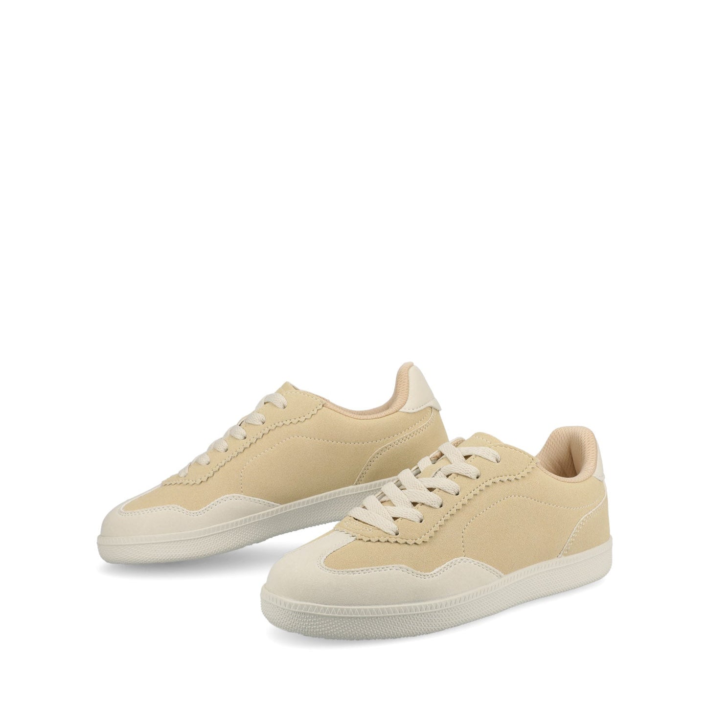 Journee LUMMIE CASUAL LACE UP SNEAKERS - Tan PU